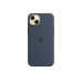Силиконовый чехол для iPhone 15 Plus с MagSafe - Storm Blue