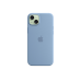 Силиконовый чехол для iPhone 15 Plus с MagSafe - зимний синий