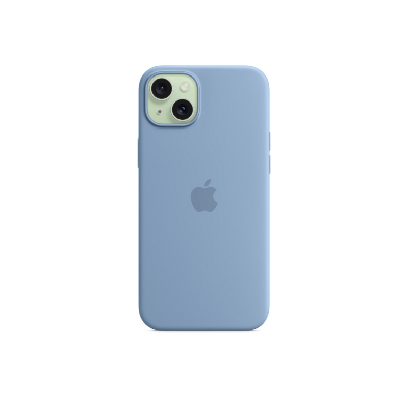 Силиконовый чехол для iPhone 15 Plus с MagSafe - зимний синий