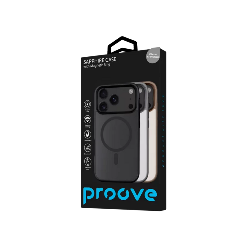 Proove Apple iPhone 17 Pro Max, Sapphire with MagSafe Proove,Natural Titanium TPU