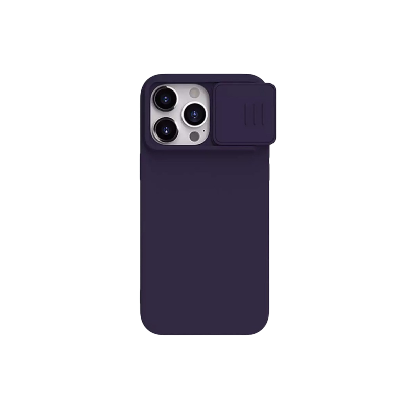 Чехол Nillkin Apple iPhone 15 Pro Max, CamShield Silky Silicone, темно-фиолетовый