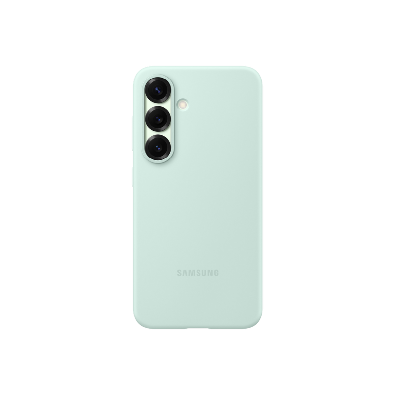 Оригинал Сэм. силиконовый чехол Galaxy S25, мятный