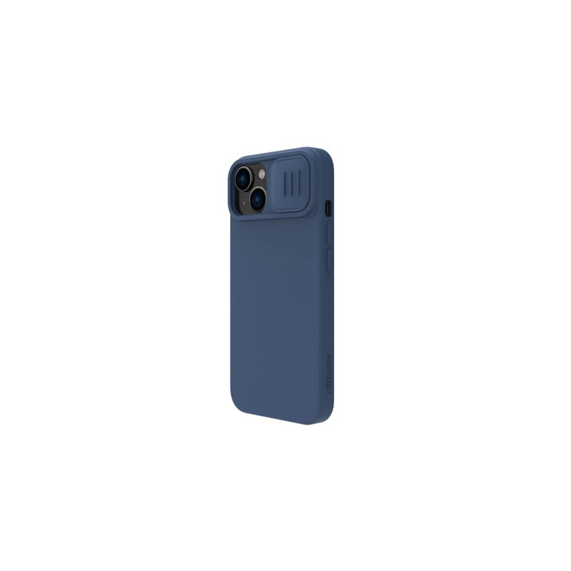 Чехол Nillkin Apple iPhone 14 Plus, CamShield Silky Silicone, темно-синий