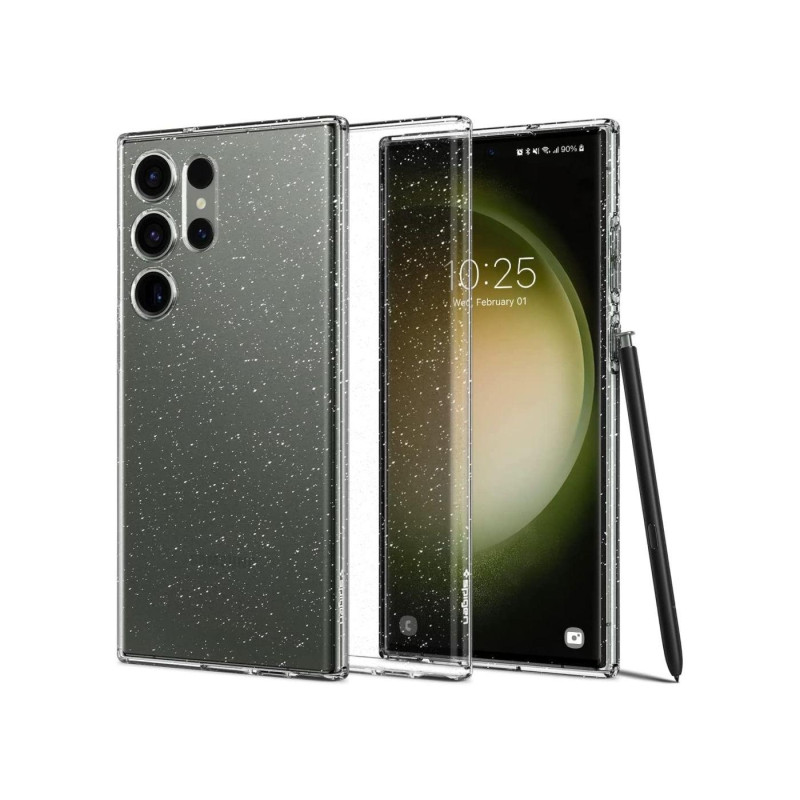 Spigen Samsung S23 Ultra, жидкий кристалл, блестящий кристалл