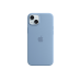 Силиконовый чехол для iPhone 15 Plus с MagSafe - зимний синий