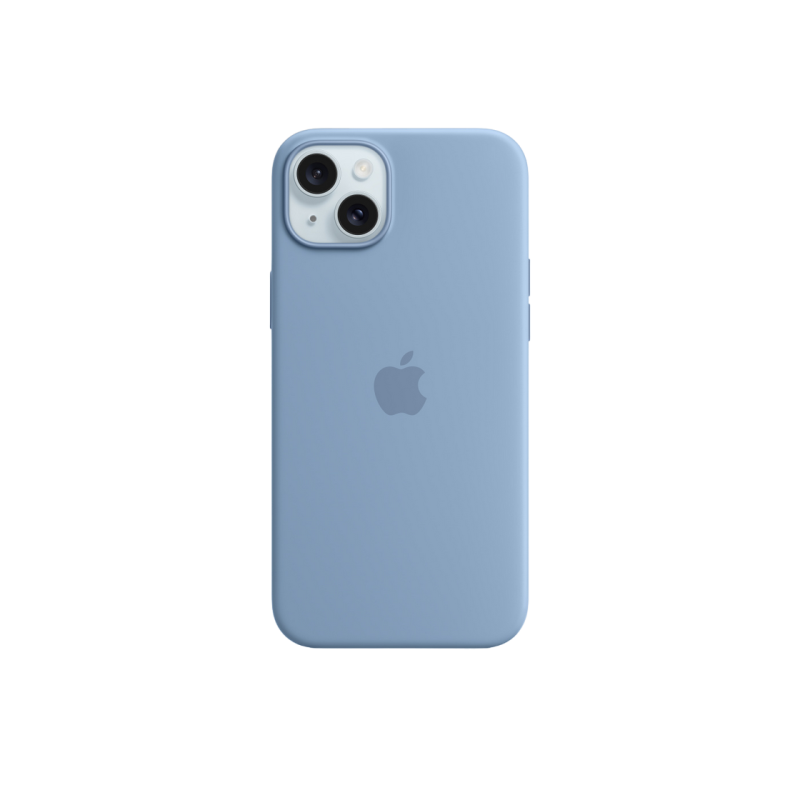 Силиконовый чехол для iPhone 15 Plus с MagSafe - зимний синий