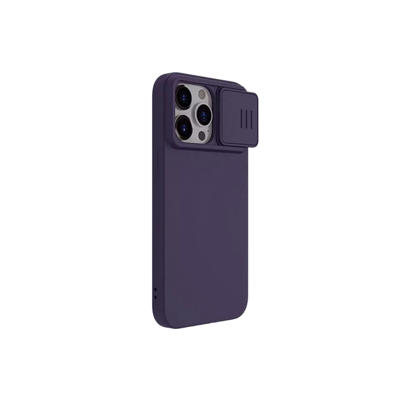 Чехол Nillkin Apple iPhone 15 Pro Max, CamShield Silky Silicone, темно-фиолетовый
