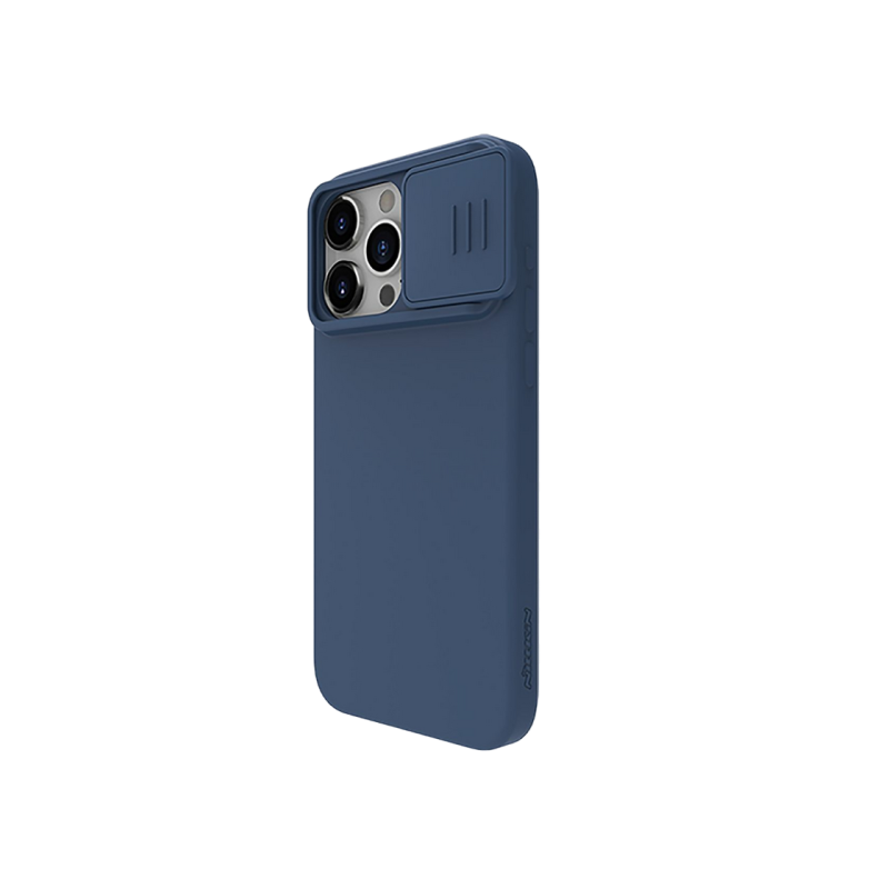 Чехол Nillkin Apple iPhone 15 Pro Max, CamShield Silky Silicone, темно-синий