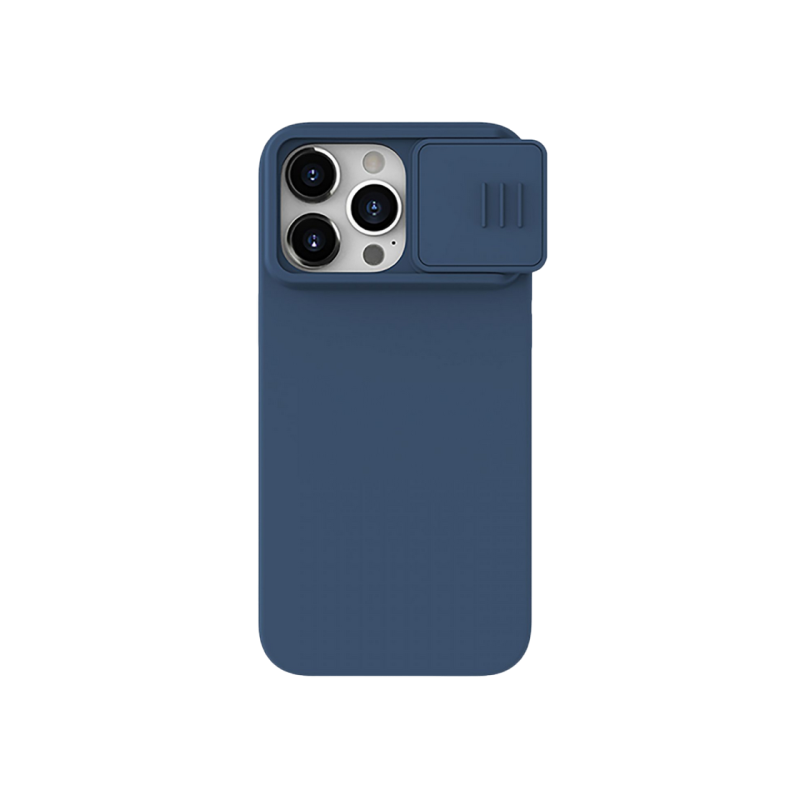 Чехол Nillkin Apple iPhone 15 Pro, CamShield Silky Silicone, темно-синий