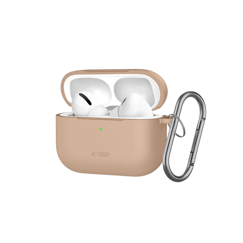 Силиконовый крючок Tech-Protect для Apple Airpods Pro 3, цвет «Кофе латте»