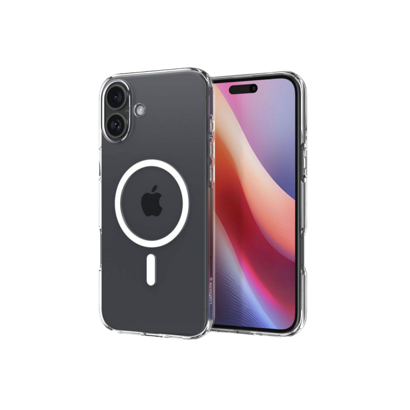 Spigen iPhone 16, Жидкокристаллический Mag Magsafe, Прозрачный