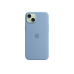 Силиконовый чехол для iPhone 15 Plus с MagSafe - зимний синий