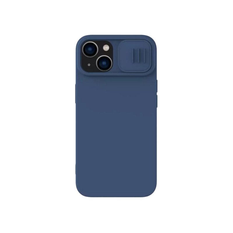Чехол Nillkin Apple iPhone 15 Plus, CamShield Silky Silicone, темно-синий