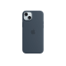 Силиконовый чехол для iPhone 15 Plus с MagSafe - Storm Blue