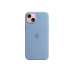Силиконовый чехол для iPhone 15 Plus с MagSafe - зимний синий
