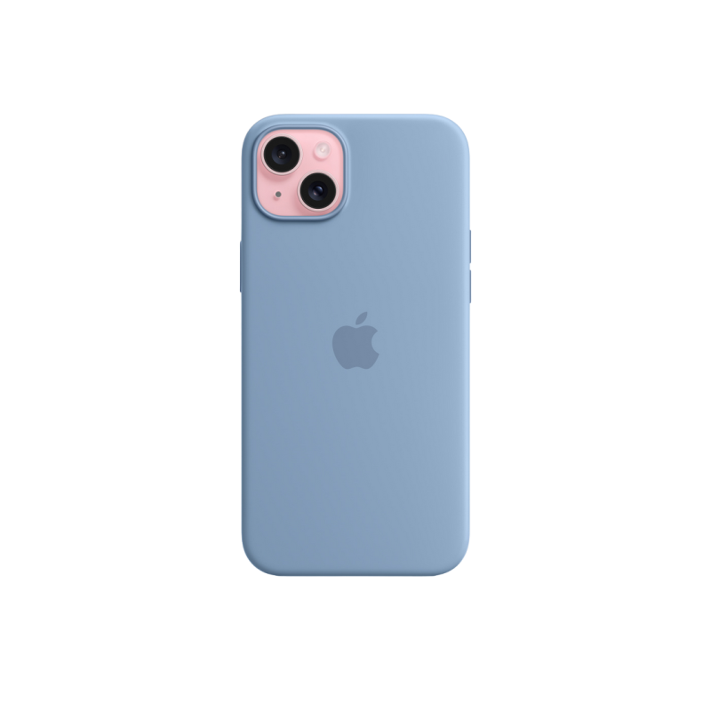 Силиконовый чехол для iPhone 15 Plus с MagSafe - зимний синий