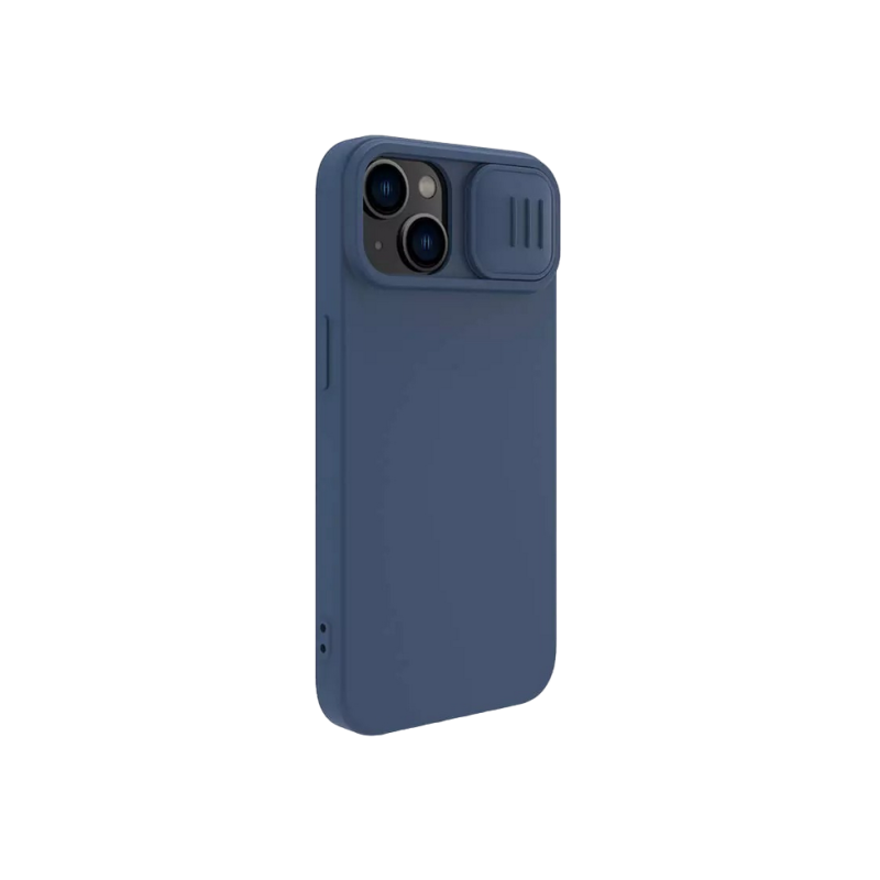 Чехол Nillkin Apple iPhone 15 Plus, CamShield Silky Silicone, темно-синий