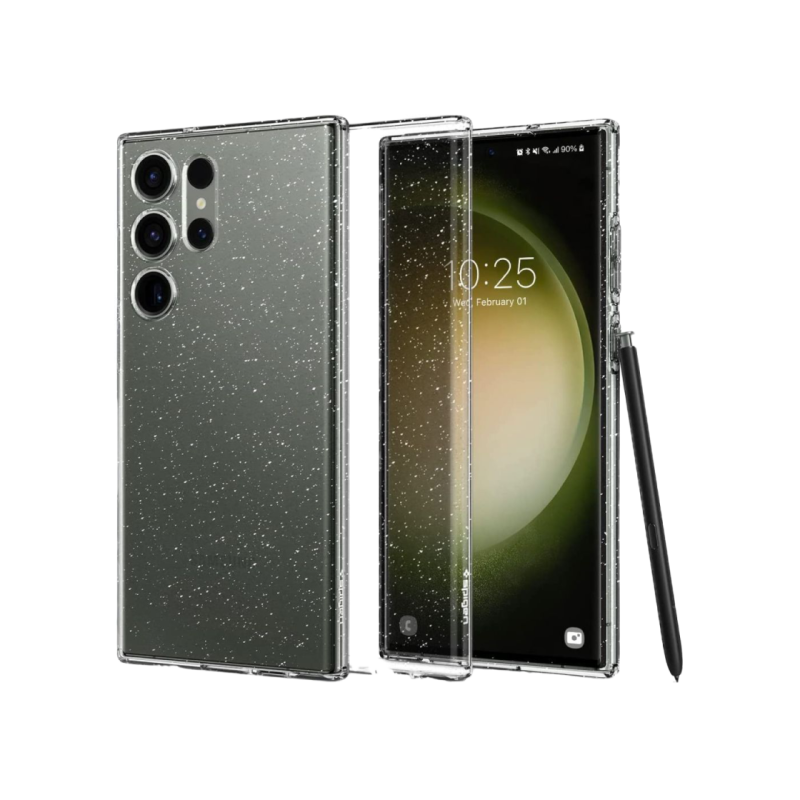 Spigen Samsung S23 Ultra, жидкий кристалл, блестящий кристалл