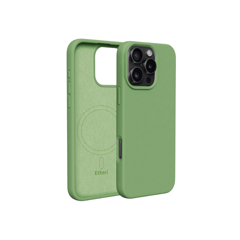 Etteri Apple iPhone 16 Pro Max, Silicone Mag case, Light Green