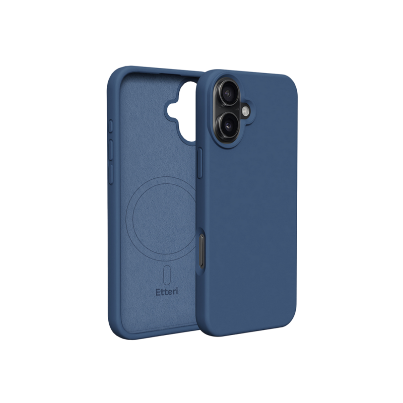 Etteri Apple iPhone 16, Silicone Mag case, Dark Blue