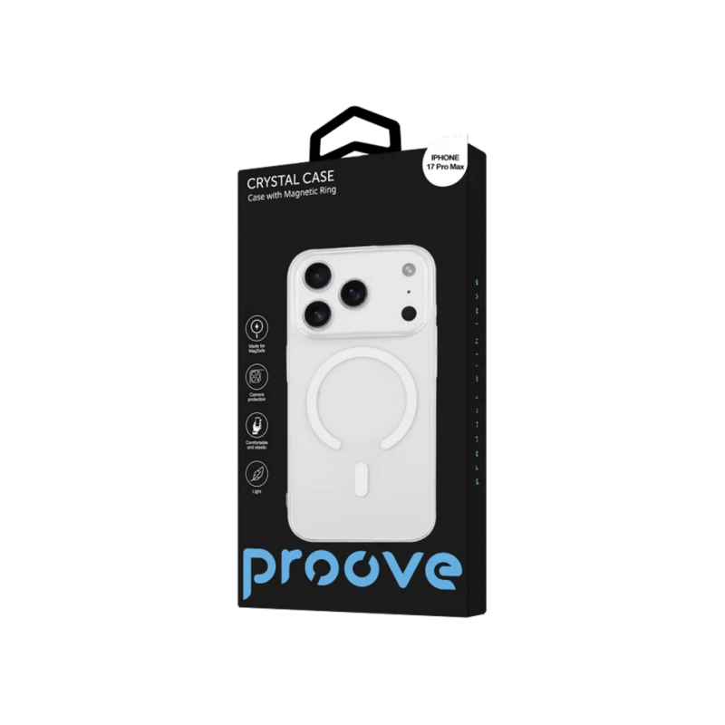 Proove Apple iPhone 17 Pro Max, Crystal Case,Transparent TPU