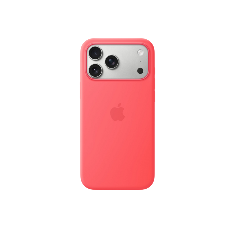 iPhone 17 Pro Max Silicone Case with MagSafe- Bright Guava, ModelA3559