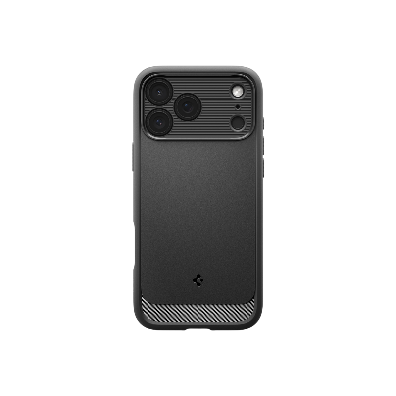 Spigen iPhone 17 Pro, прочный защитный чехол Magsafe, матовый черный