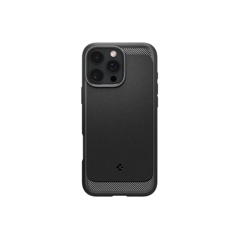 Spigen iPhone 16 Pro, прочный защитный чехол Mag Magsafe, матовый черный