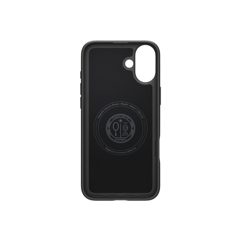 Spigen iPhone 16, тонкий чехол Mag Magsafe, черный