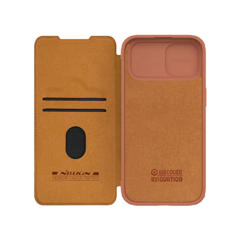 Nillkin Apple iPhone 15, Qin Pro Коричневый