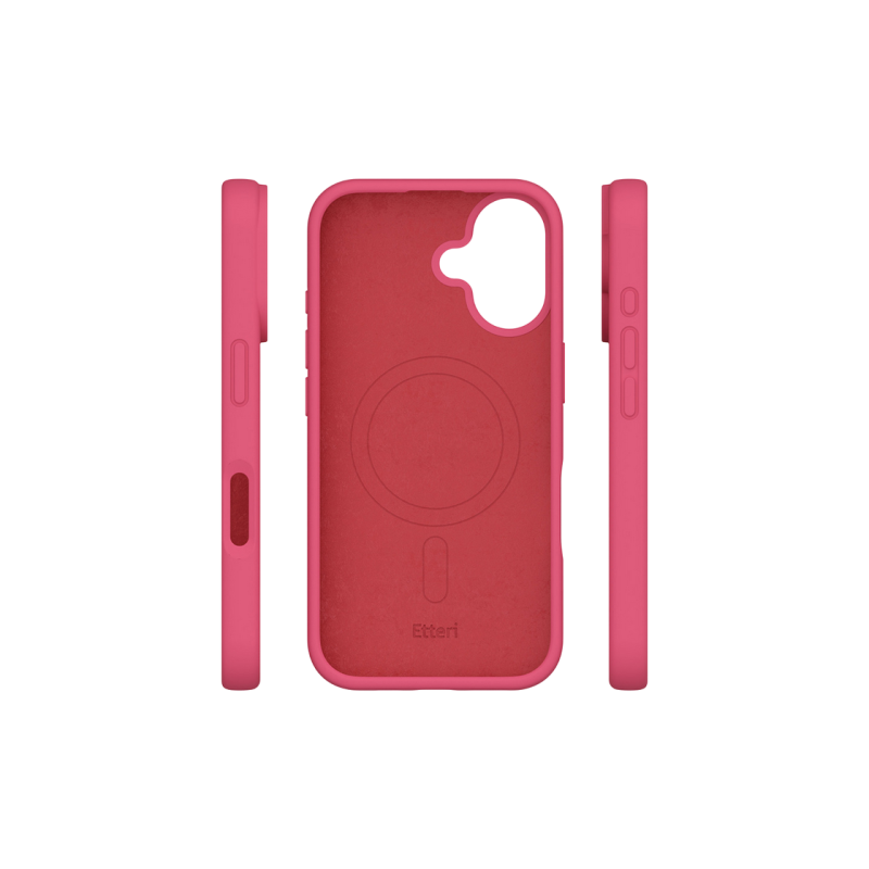 Etteri Apple iPhone 16, Silicone Mag case, Raspberry