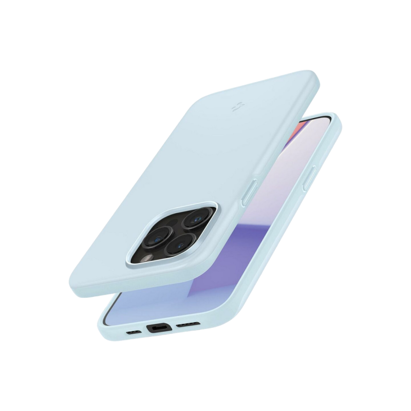 Spigen iPhone 15 Pro, тонкий, приглушенный синий