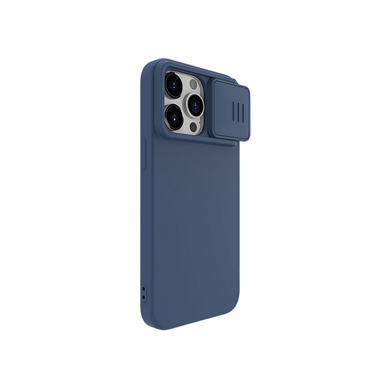 Чехол Nillkin Apple iPhone 15 Pro, CamShield Silky Silicone, темно-синий