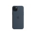 Силиконовый чехол для iPhone 15 Plus с MagSafe - Storm Blue