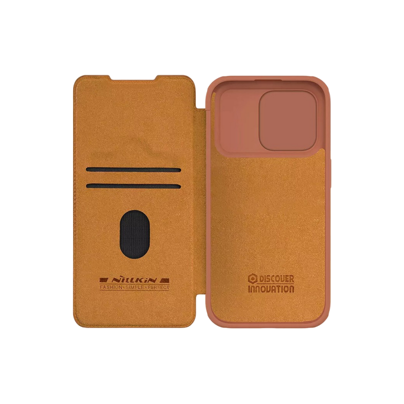 Nillkin Apple iPhone 15 Pro, Qin Pro Коричневый