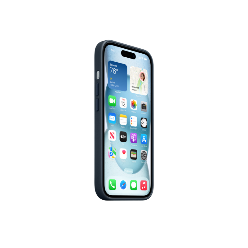 Чехол FineWoven для iPhone 15 с MagSafe — Pacific Blue