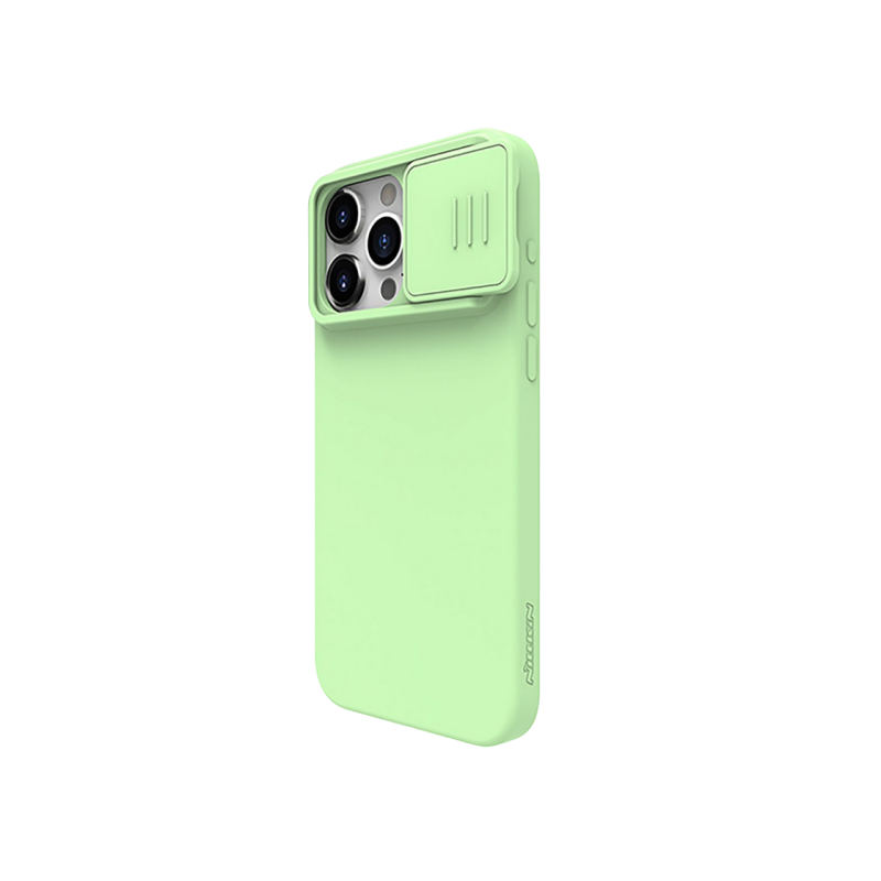 Чехол Nillkin Apple iPhone 15 Pro Max, CamShield Silky Silicone, цвет мятно-зеленый