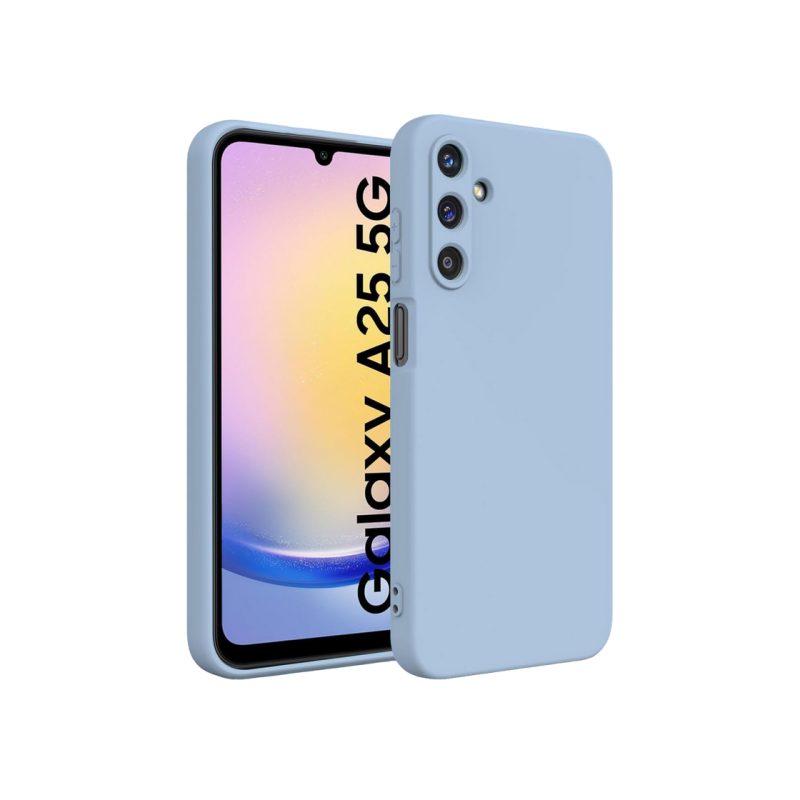 Xcover husa p/u Samsung A25, Soft Touch (Microfiber), Light Blue