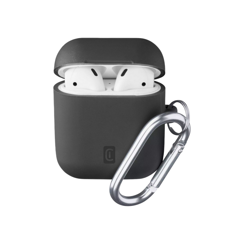 Сотовые Apple Airpods 1 и 2, чехол Bounce, черный