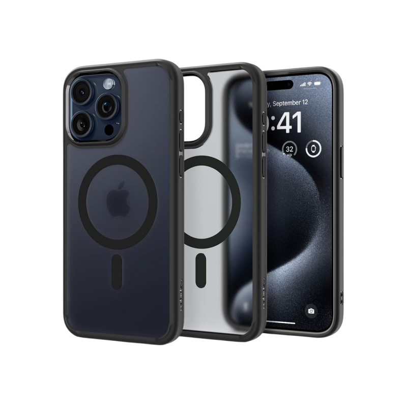 Spigen iPhone 15 Pro Max, ультрагибридный Mag Magsafe, цвет Frost Black