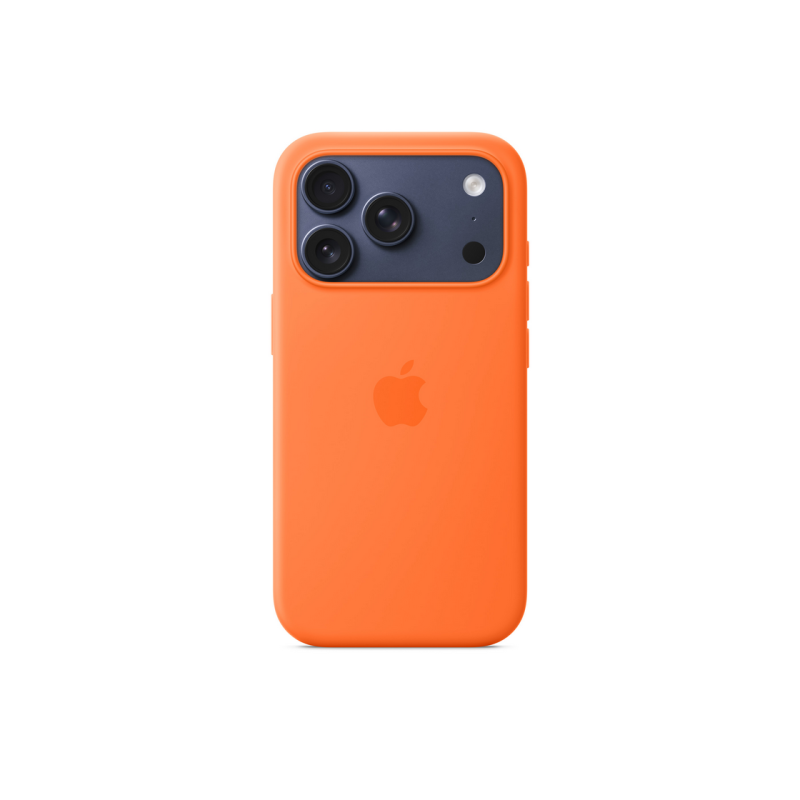 iPhone 17 Pro Silicone Case with MagSafe- Orange, ModelA3559
