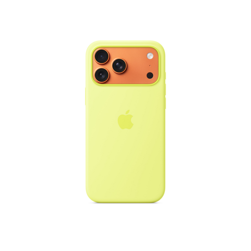 iPhone 17 Pro Max Silicone Case with MagSafe - Neon Yellow,ModelA3560