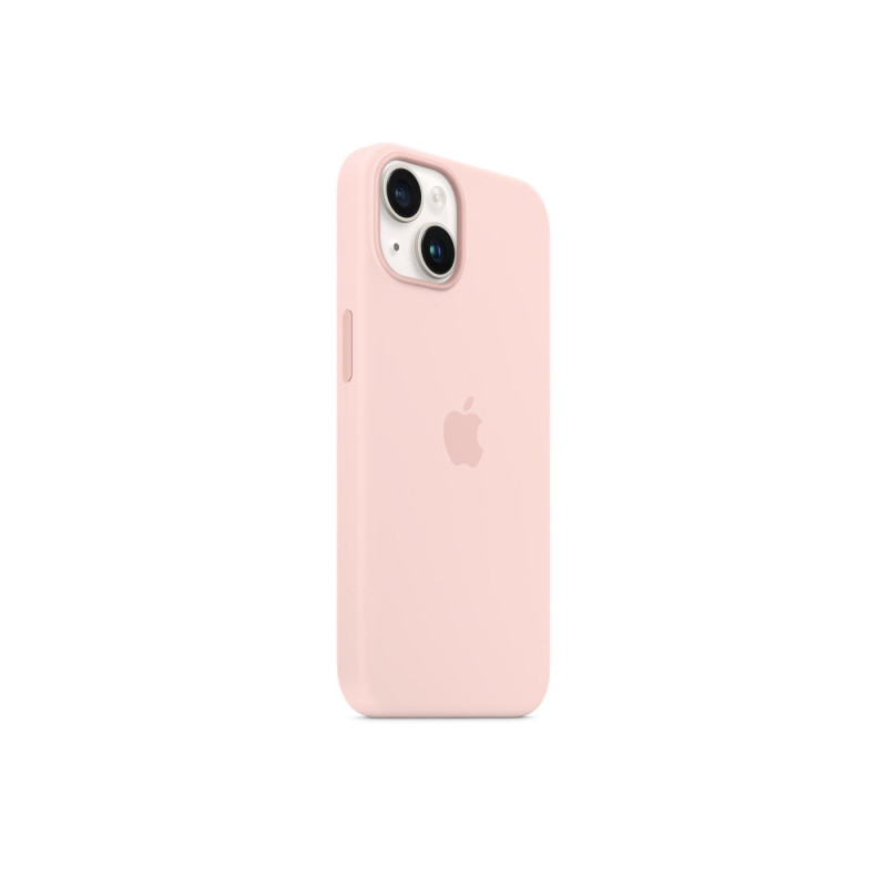 Оригинальный силиконовый чехол для iPhone 14 с MagSafe - мелово-розовый, модель A2910