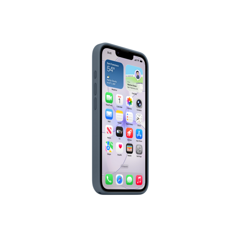 Силиконовый чехол для iPhone 17e с MagSafe — синий «Якорь», модель A3646