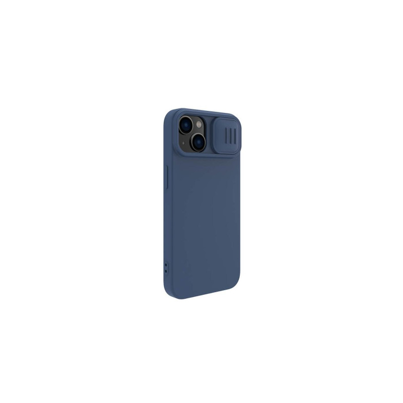 Чехол Nillkin Apple iPhone 14, CamShield Silky Silicone, темно-синий