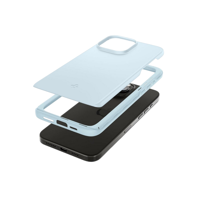Spigen iPhone 15 Pro, тонкий, приглушенный синий