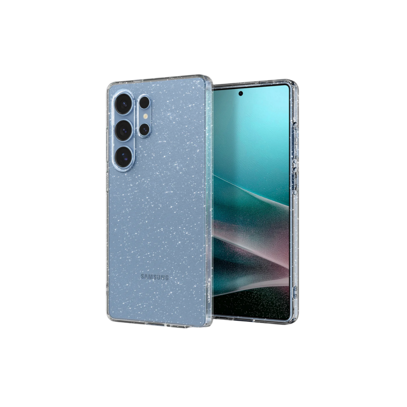 Spigen Samsung S25, жидкий кристалл, блестящий кристалл