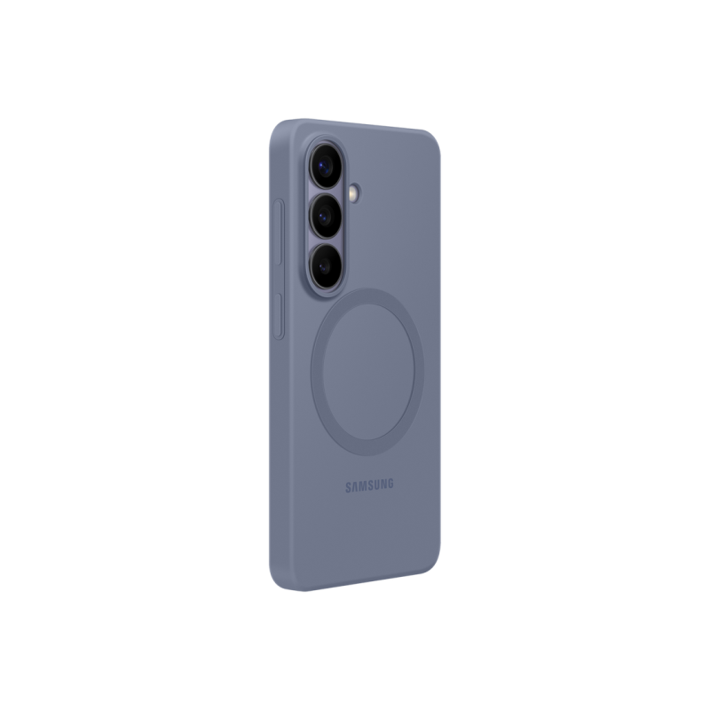 Оригинальный силиконовый магнитный чехол Sam для Galaxy S26, сине-фиолетовый.
