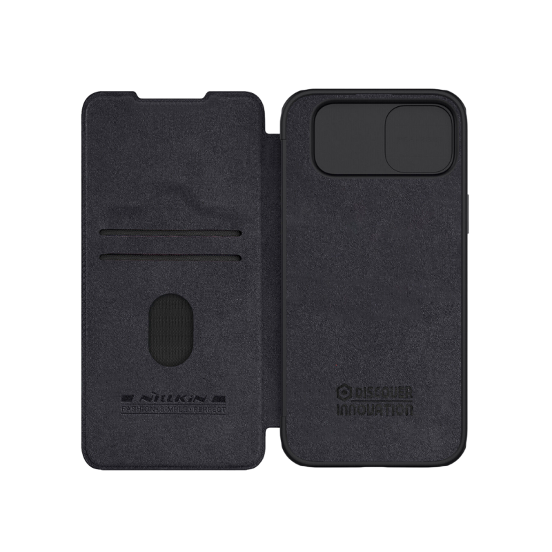Nillkin Apple iPhone 15 Plus, Qin Pro черный
