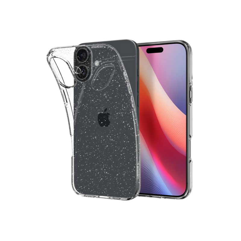 Spigen iPhone 16, жидкий кристалл, блестящий кристалл